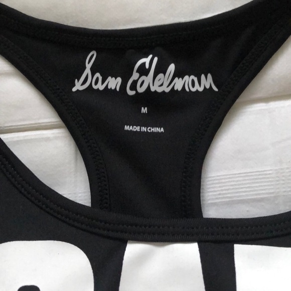 Sam Edelman sports bra logo black white medium new - Picture 2 of 3